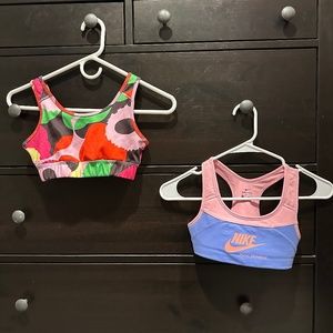 Two girls sports bras